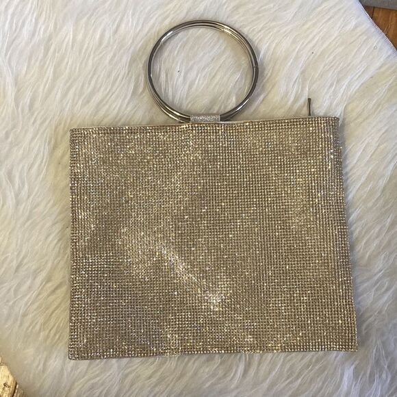 Nina clutch with gemstones Silver 9x7.5” - Picture 4 of 13